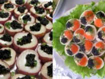 Caviar-Topped Twice-Baked Baby Potatoes